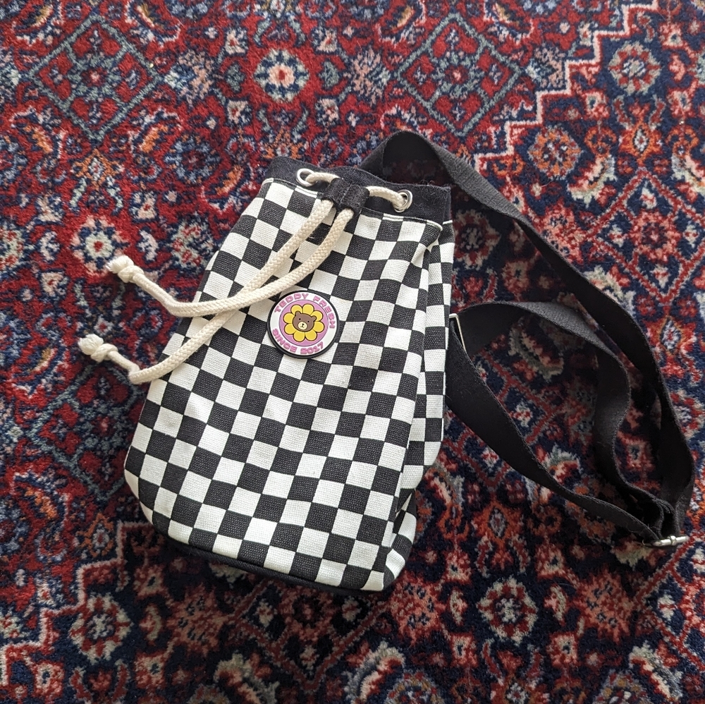 Teddy fresh checked sling bag
